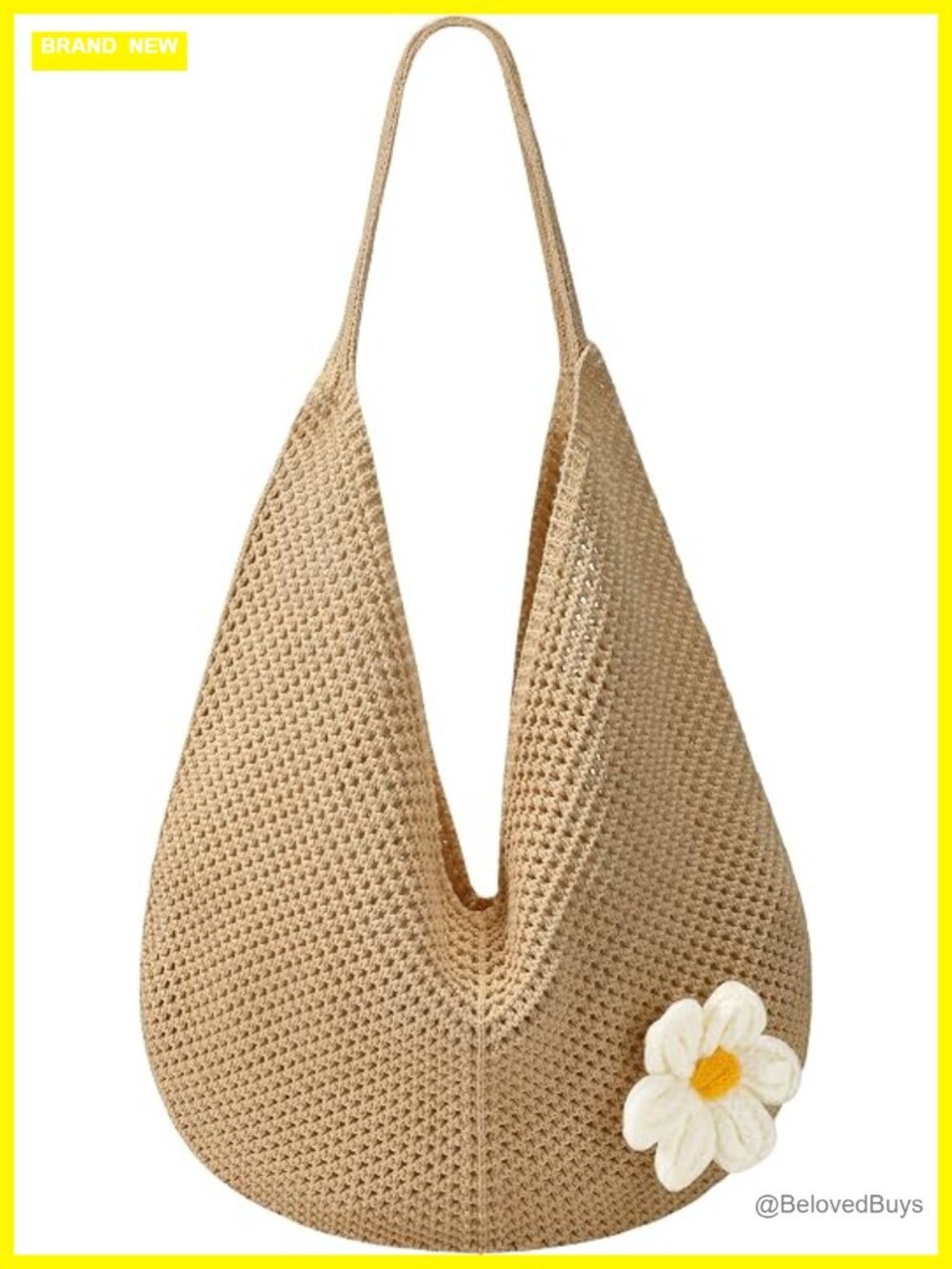 Crochet Beach Tote Bag Mesh Knit Handbag Shoulder Bag Summer